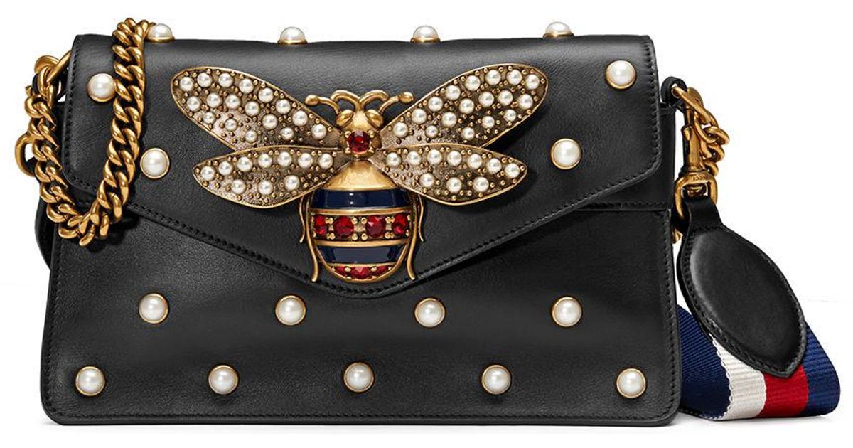 gucci BLACK Broadway Pearly Bee Shoulder Bag - Is the Replica Handbags Industry Really that Bad?